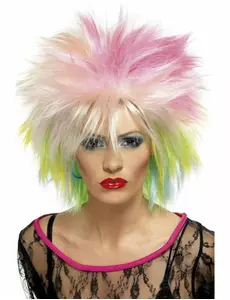 Krátká vícebarevná punk paruka pro ženy
