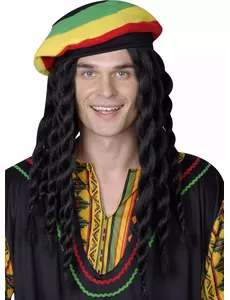 Rasta paruka s kloboukem