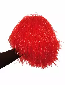 Metalický červený pompon