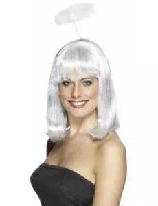 Bílá čelenka se svatozáří pro dospělé