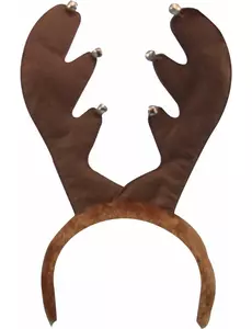 Vánoční čelenka se sobem a rolničkami