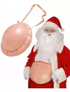 Nafukovací hrbáčské těhotenské břicho Santa Clause pro dospělé