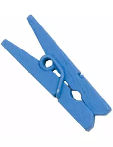 10 mini modrých dřevěných kolíčků 2,5 cm