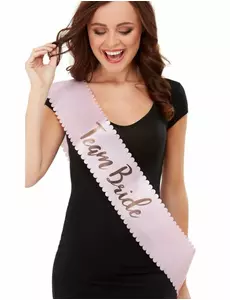 Růžová šerpa Team Bride pro dospělé (rozlučka)