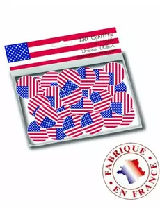 150 konfeti na stůl s vlajkou USA