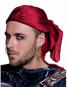 2 zlaté pirátské náušnice pro dospělé