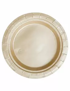 20 malých matně zlatých kartonových talířů 18 cm