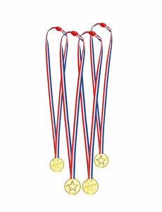 4 mini tříbarevné medaile