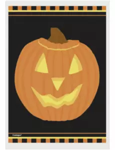 50 plastových halloweenských dýňových sáčků 10 × 15 cm