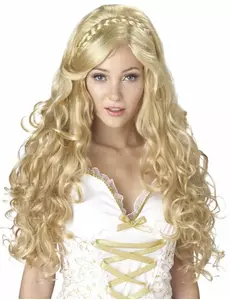 Blond kudrnatá paruka bohyně pro ženy