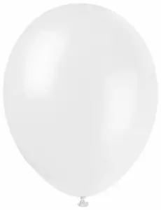 12 bílých balónků 28 cm
