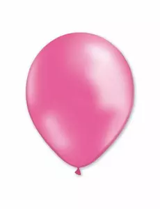 100 růžových metalických balónků 29 cm