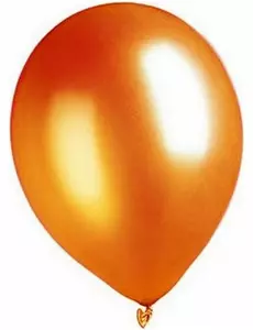 100 oranžových metalických balónků 29 cm