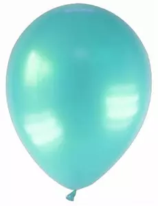 12 modrozelených metalických balónků 28 cm