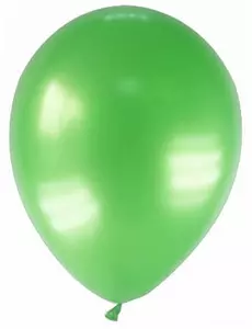 12 zelených metalických balónků 28 cm