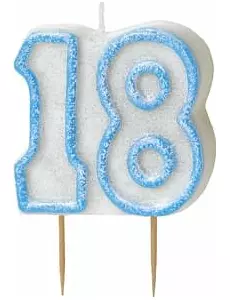 Modrá svíčka Age 18