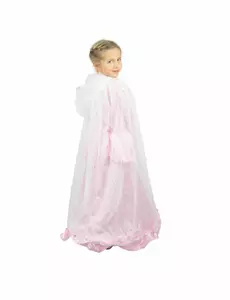 Dětský plášť princezny bílý a stříbrný