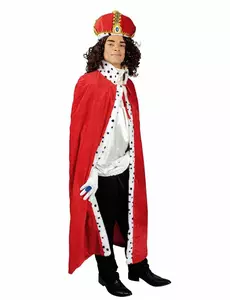 Červený královský plášť 130 cm pro dospělé