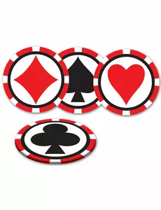 8 podtácků Casino 8,9 cm