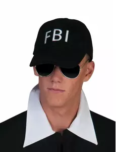 Černá kšiltovka FBI pro dospělé