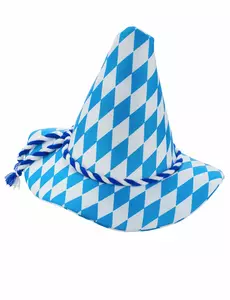 Modro-bílý bavorský klobouk pro dospělé