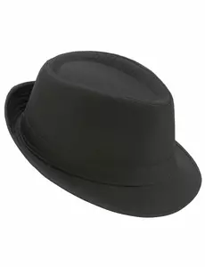 Luxusní černý borsalino klobouk pro dospělé