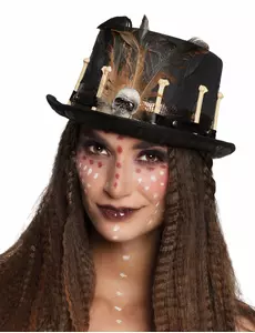Černý voodoo cylindr pro dospělé