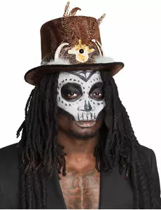 Voodoo klobouk s vlasy pro dospělé
