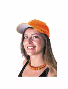 Velký oranžový perlový náhrdelník pro dospělé