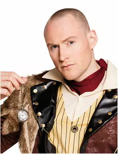 Steampunk zlatý náhrdelník s kapesními hodinkami