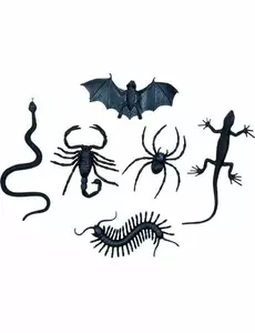 6 malých halloweenských dekorací „příšerky“