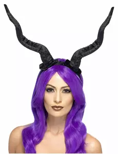 Čelenka démon – velké démonické rohy Halloween