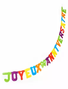 Girlanda „Happy Birthday“ z barevných výseků