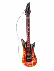 Nafukovací ohnivá rocková kytara 105 cm
