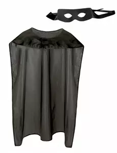 Sada černý superhrdinský plášť a maska pro dospělé