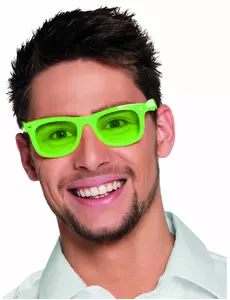 Neonově zelené brýle 80. let pro dospělé