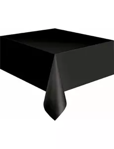 Černý plastový ubrus 137 × 274 cm