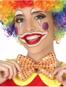 Oranžový motýlek s flitry pro dospělé