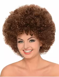 Hnědá afro paruka pro ženy