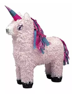 Růžová piñata jednorožec 35 × 55 cm