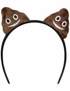 Čelenka s emoji hovínka pro dospělé