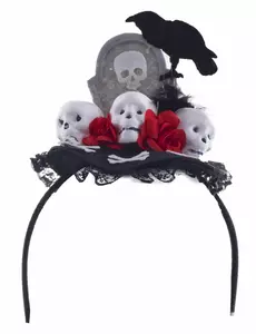 Čelenka s havranem Day of the Dead pro ženy
