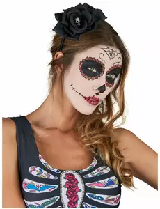 Čelenka s černou růží pro dospělé, Day of the Dead
