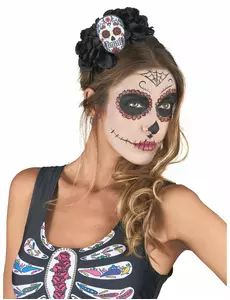 Vícebarevná čelenka s lebkou pro dospělé, Day of the Dead