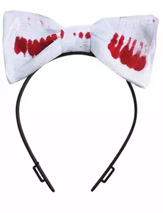 Čelenka s krvavou skvrnou (mašle) pro dospělé Halloween