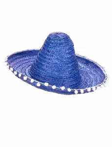 Modré sombrero s bambulovým lemem pro dospělé