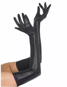 Dlouhé rukavice z umělé kůže pro dospělé
