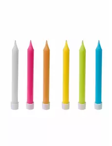 10 barevných svíček 8 cm