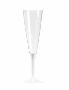 10 šampaňských sklenek na nožce bílé 150 ml