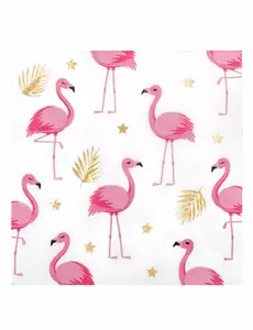 20 papírových ubrousků Tropical Flamingo 33 x 33 cm